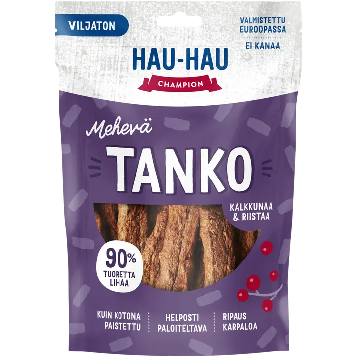 Hau-Hau Champion Mehevä Tanko Kalkkunaa & Riistaa herkku 140 g