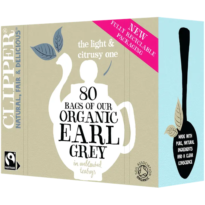 Clipper Luomu Earl grey musta tee 80ps/200g Reilu kauppa