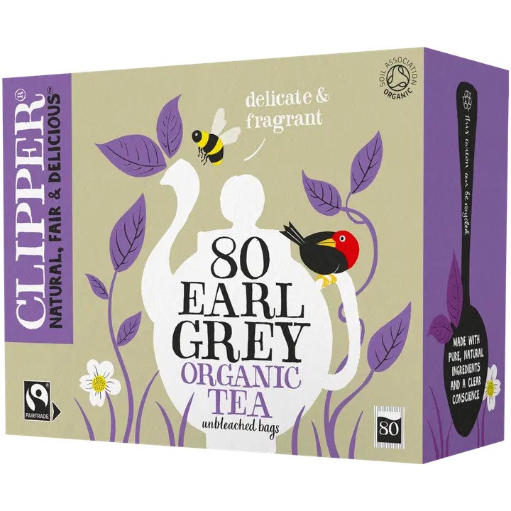 Clipper Luomu Earl grey musta tee 80ps/200g Reilu kauppa