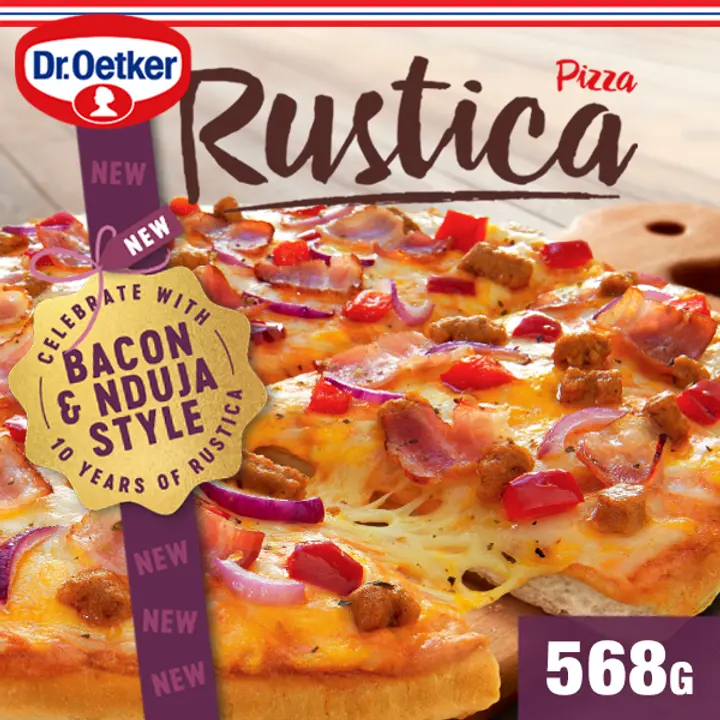 Dr. Oetker Rustica Bacon&Nduja style pakastepizza 568 g