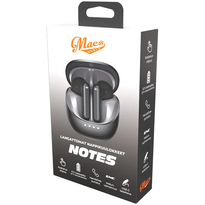 Nööpkõrvaklapid Macs Notes must