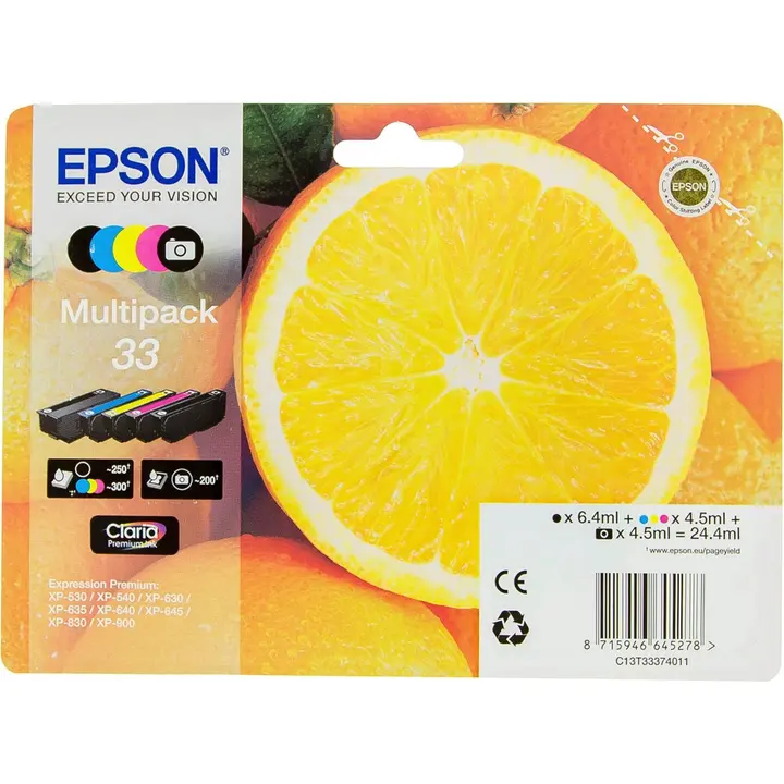 Epson 33 Multipack mustepatruuna 5 väriä