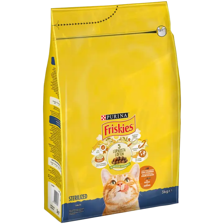 Friskies 3kg Sterilised Cats Kalkkunaa ja kasviksia kissanruoka