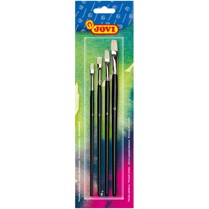 Pintslikomplekt jovi 4 tk blistris (4,6,8,12), lapik