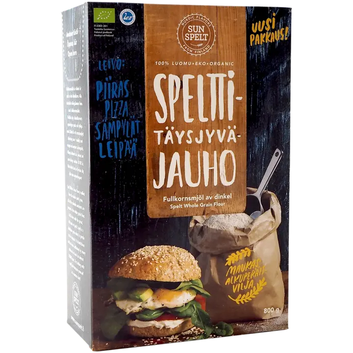 Sunspelt Luomuspeltti Täysjyväjauho 800g