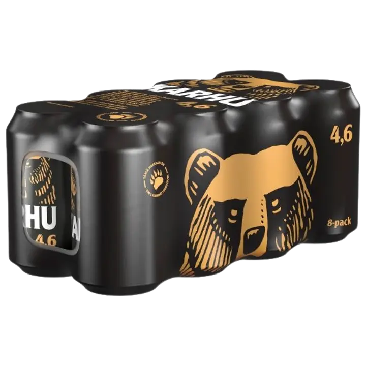 8-pack Karhu Lager olut 4,6% tölkki 0,33 L