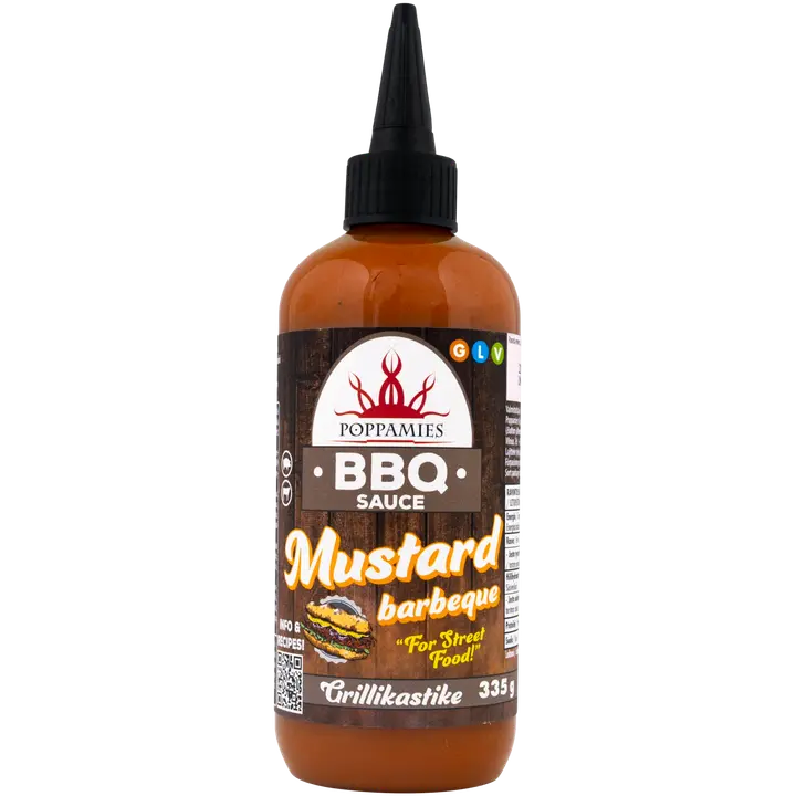 Poppamies BBQ Sauce Mustard barbeque grillikastike 335g