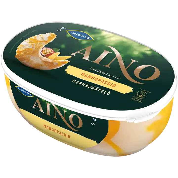 Aino Mangopassio Laktoositon kermajäätelö kotipakkaus 500g/900ml
