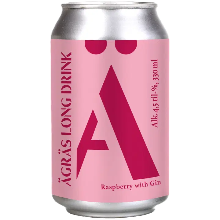 Ägräs Long drink Raspberry with gin 4,5% 33cl tölkki