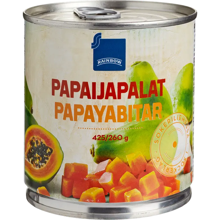 Rainbow papaijapalat sokeriliemessä 425/260g