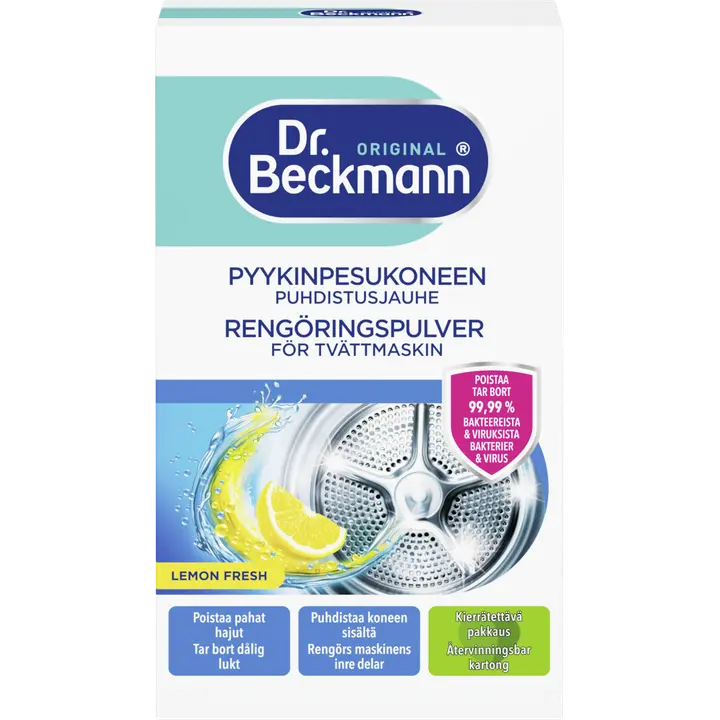 Dr Beckmann 250g Pyykinpesukoneen puhdistusjauhe