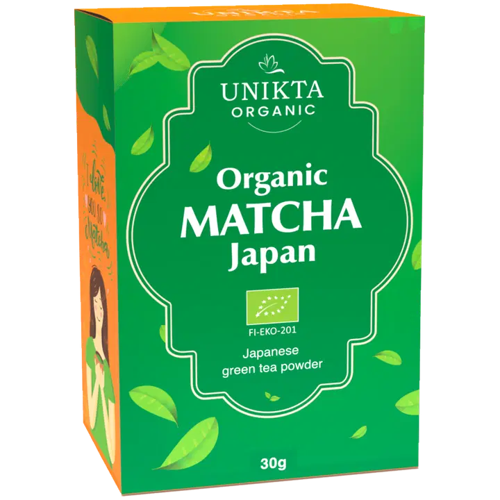Unikta luomu Japanilainen Matcha, vihreä teejauhe, 30g,