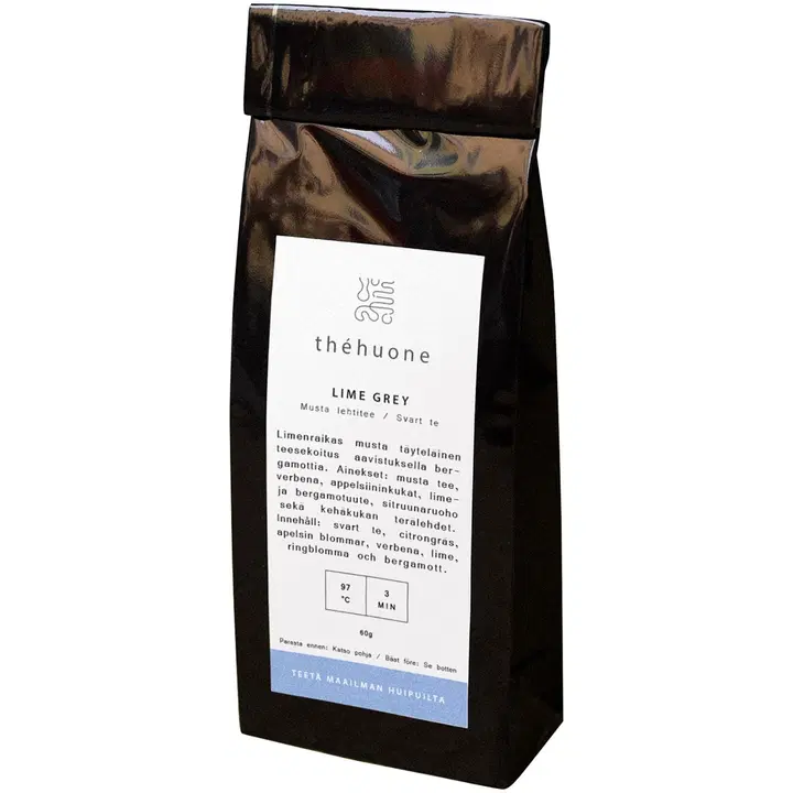 Thehuone Lime Grey musta maustettu tee 60 g
