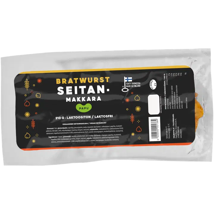 Papu Bratwurst seitanmakkara 210 g