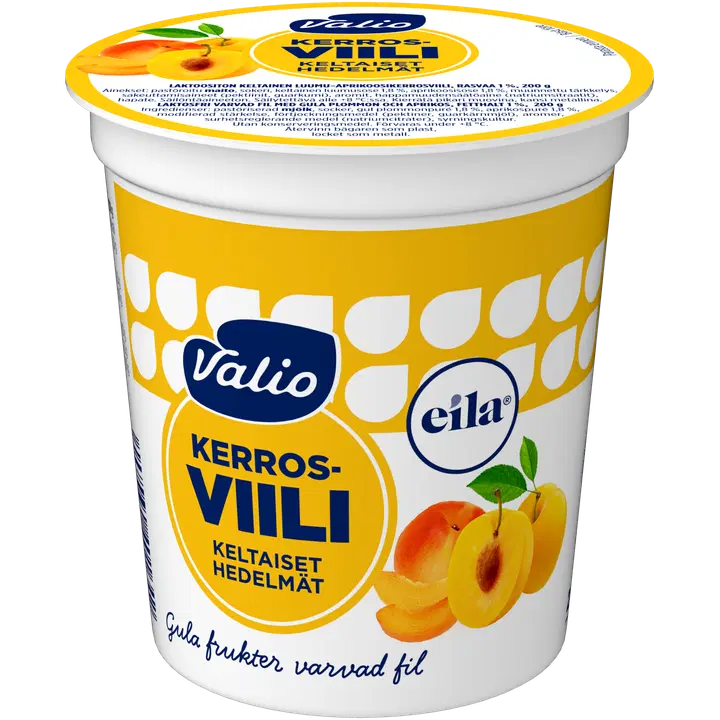 Valio kerrosviili keltaiset hedelmät 1 % laktoositon 200 g