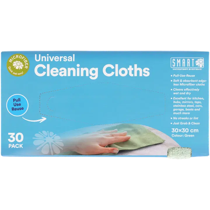 Smart Microfiber Yleispuhdistusliinat 30 kpl vihreä väri