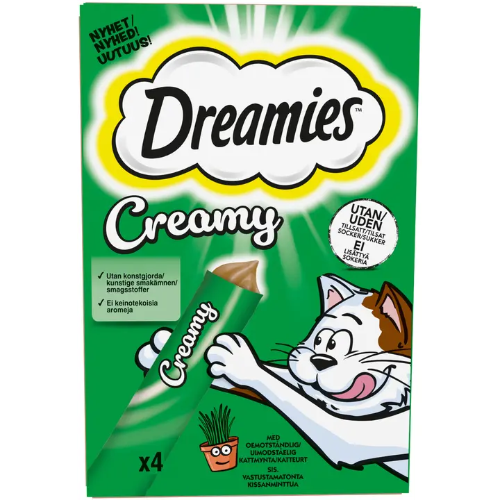 Dreamies Creamy Kissanherkku Kissanminttu 4x10g