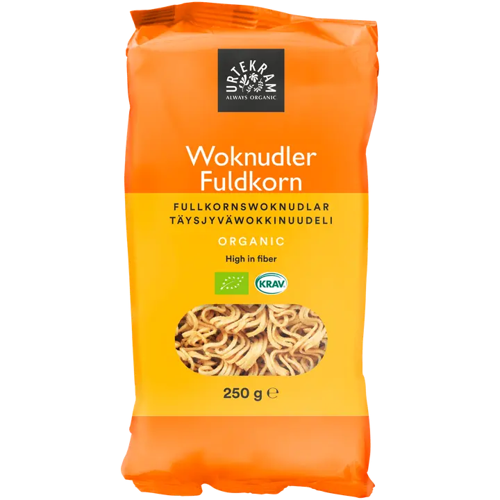 URTEKRAM luomu Täysjyväwokkinuudeli 80% Täysjyvää 250g