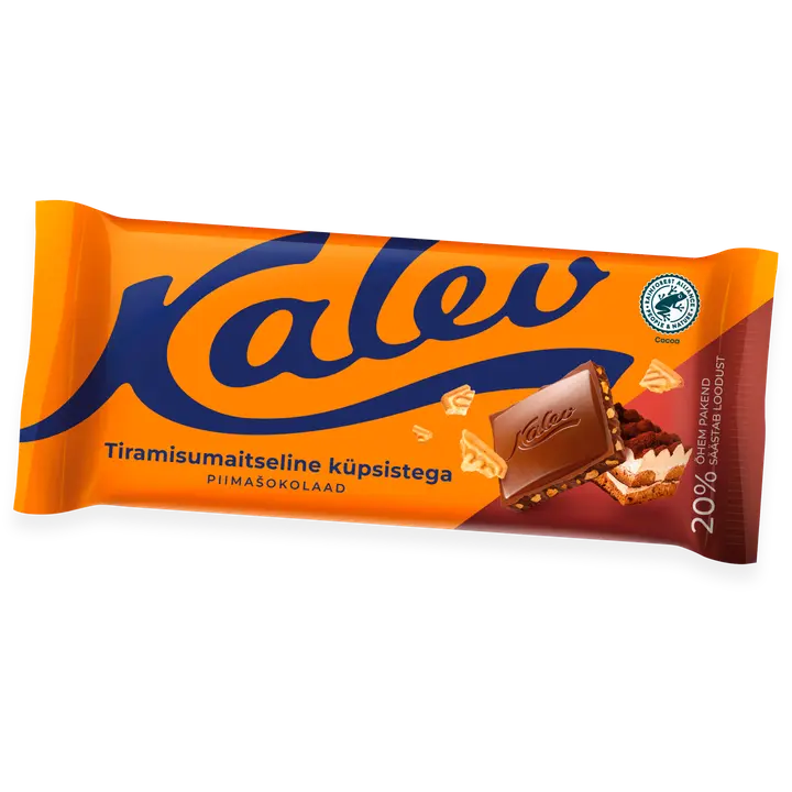 Kalev tiramisumaitseline piimašokolaad küpsisega 100g
