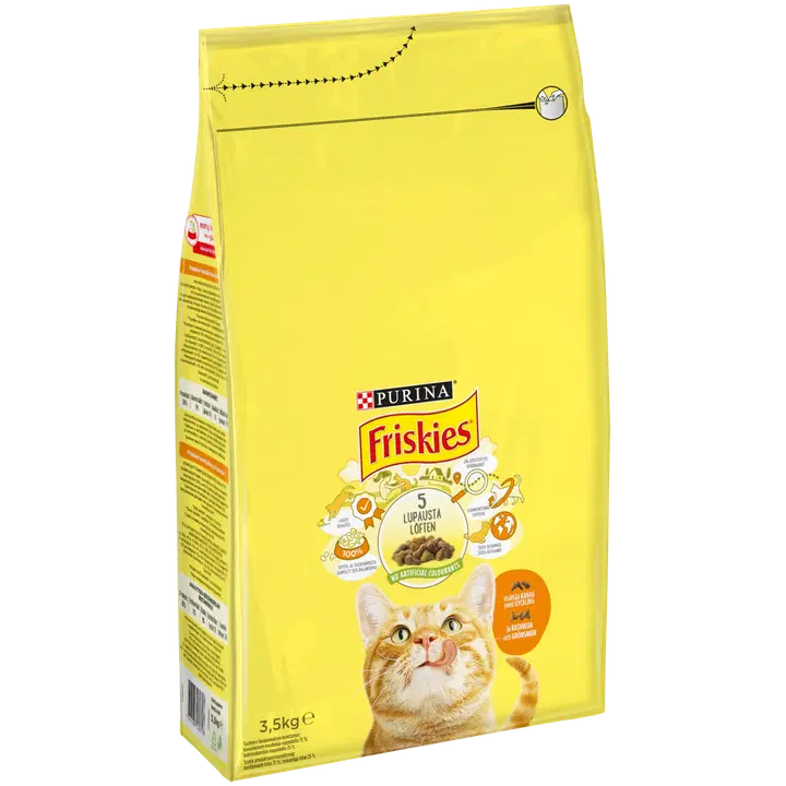 Purina Friskies Adult Kanaa Kissan kuivaruoka 3,5kg