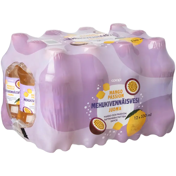 12 x Coop Mango-passion mehukivennäisvesijuoma 330 ml