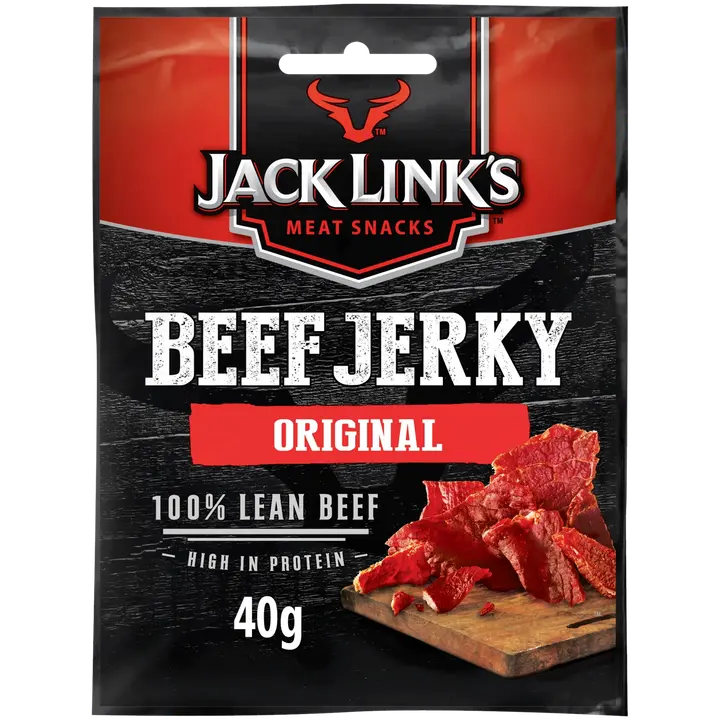 Jack Link's Beef Jerky Original, Maustettuja ja kuivattuja naudanlihasuikaleita 40g