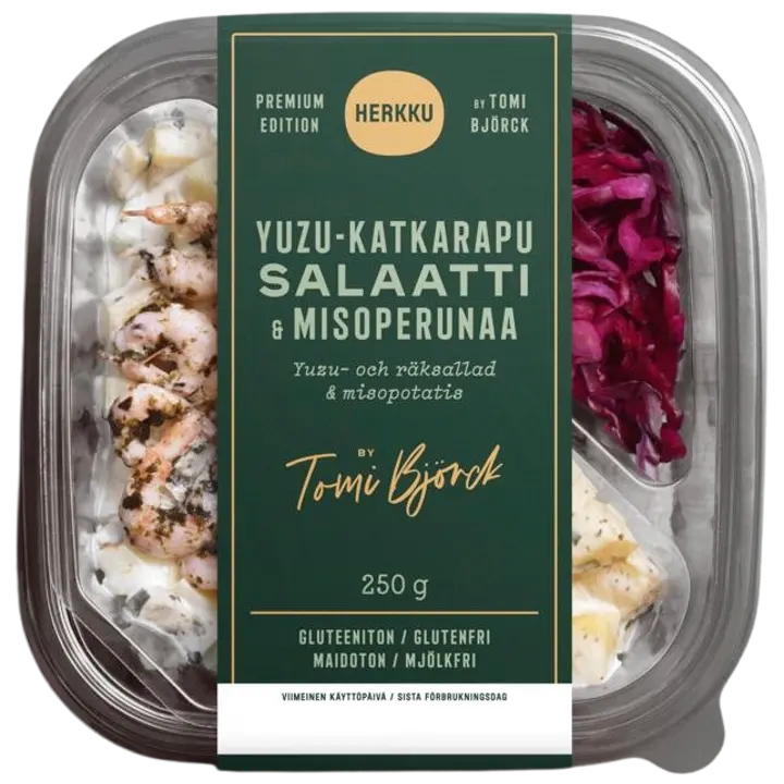 Herkku Yuzu-katkarapusalaatti & misoperunaa 250g