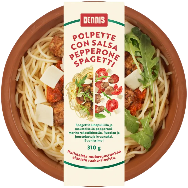 Dennis Polpette con salsa pepperone spagetti 310g