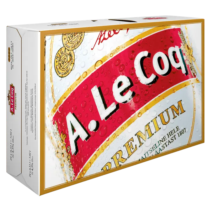 24 x A. Le Coq Premium 4,5% olut 0,33 l tlk salkku