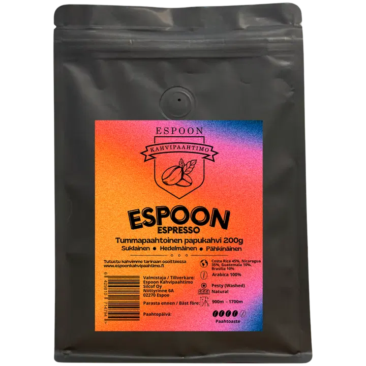 Espoon Kahvipaahtimon Espresso 200g papukahvi
