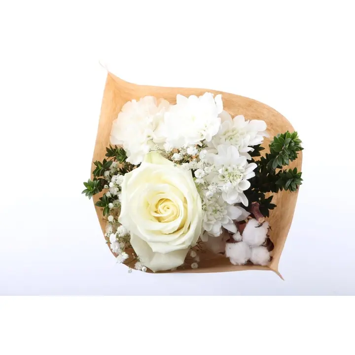 Kimppu Cotton, valkoinen sekakimppu, 6 oksaa, 40cm