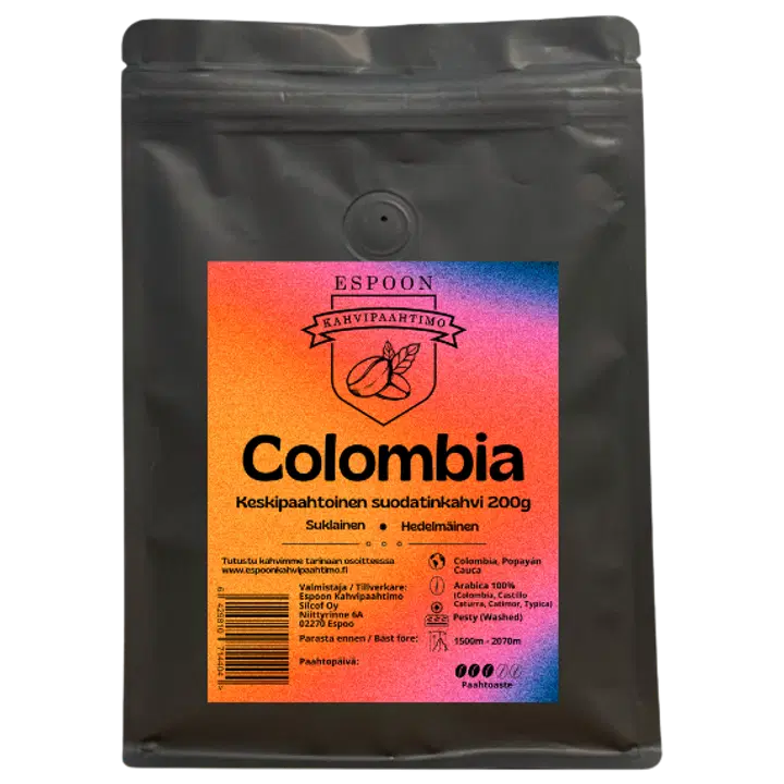 Espoon Kahvipaahtimon Colombia 200g suodatinkahvi
