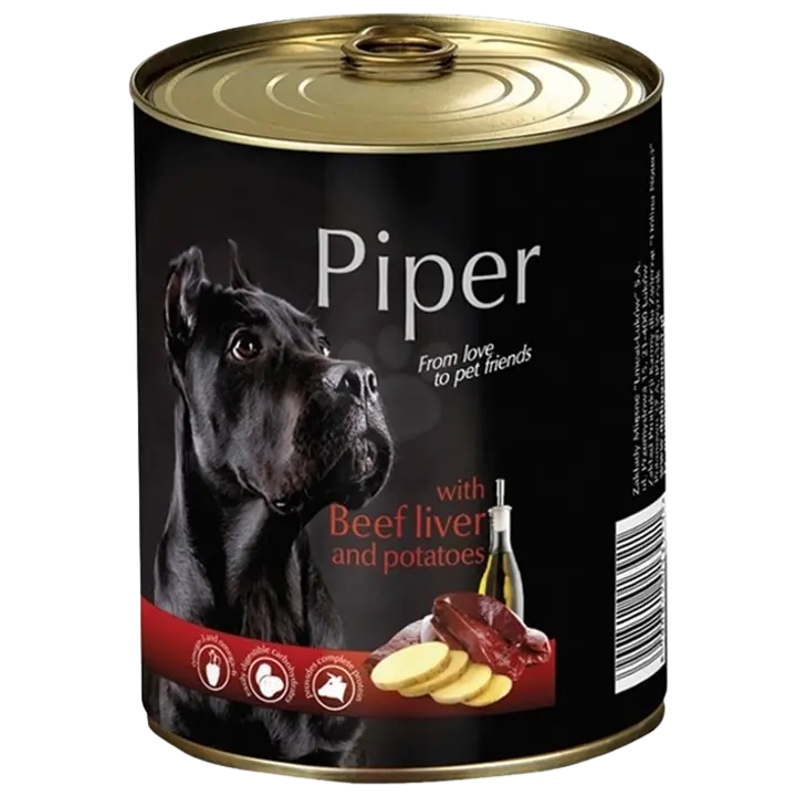 Piper märgtoit koertele veise maksa ja kartuliga 400g