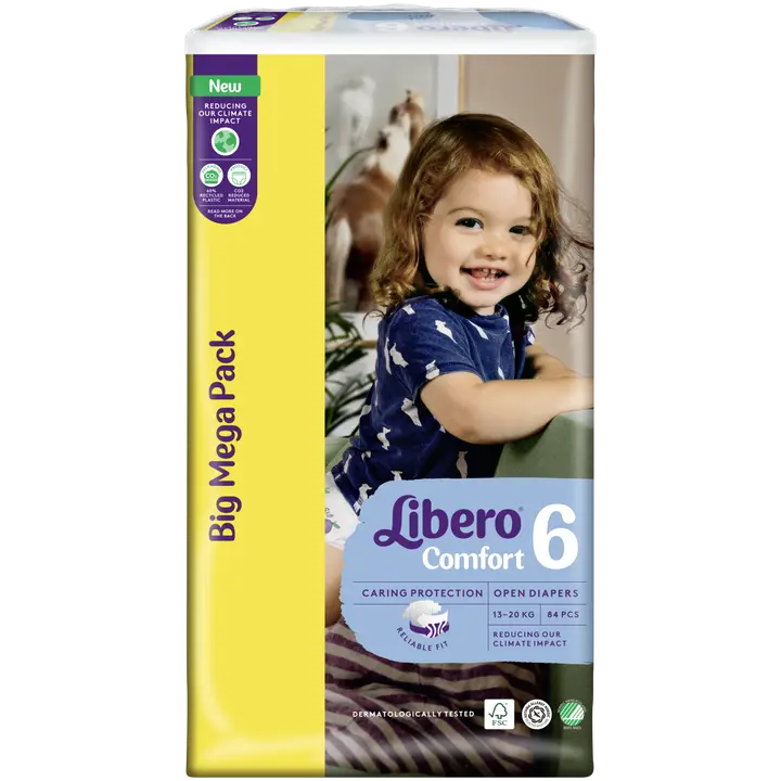 LIBERO Comfort teippivaippa koko 6, 84kpl, 13-20kg