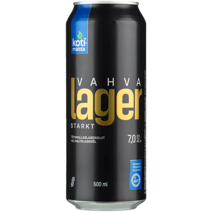 Kotimaista Vahva Lager 7,0% olut 0,5l tölkki