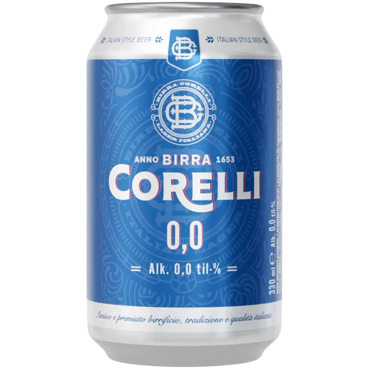 Birra Corelli 0,0% 0,33l alkoholiton oluttölkki