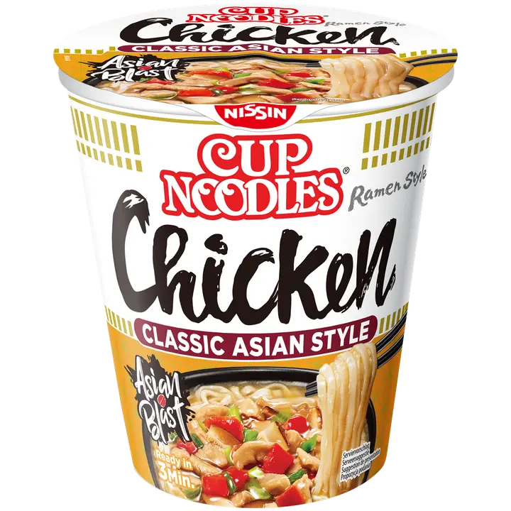 Nissin Cup Noodles Tasty Chicken pikanuudelikeitto 63g