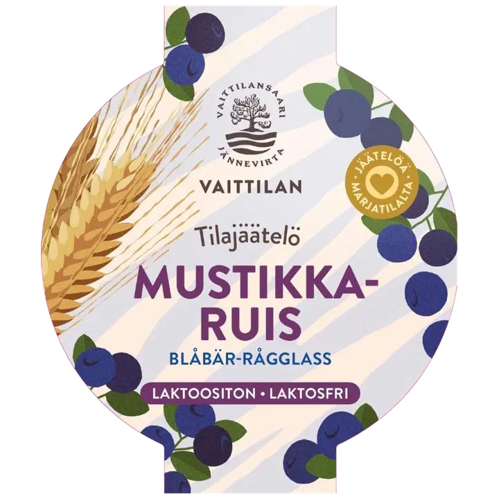Vaittilan marjatila mustikka-ruisjäätelö 500 ml