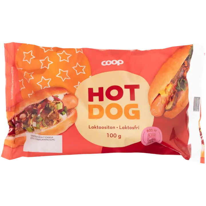 Coop Hot Dog laktoositon 100g