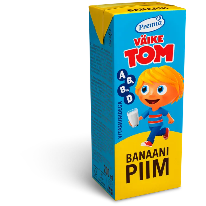 Väike Tom Piim banaanilisandi ja vitamiinidega, 200 ml