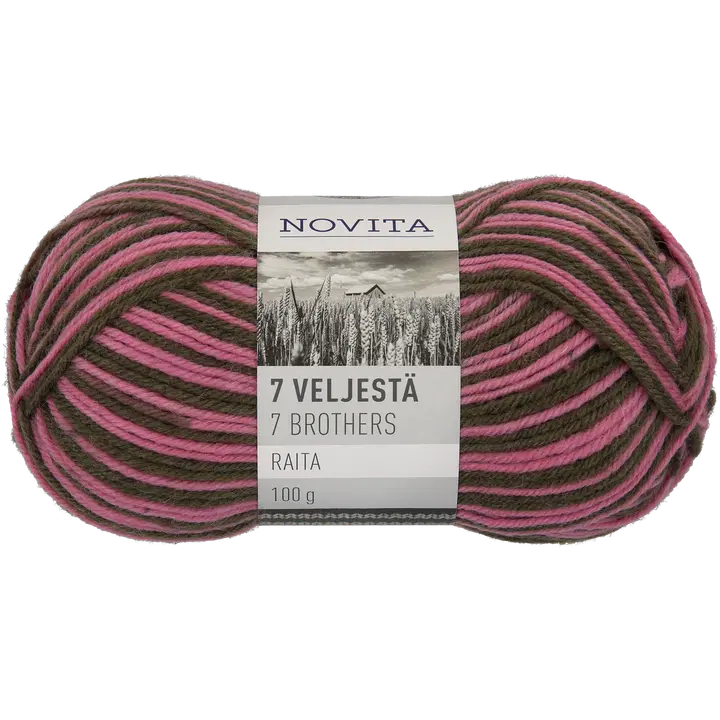 Novita garn 7 Veljestä Raita 100g 853