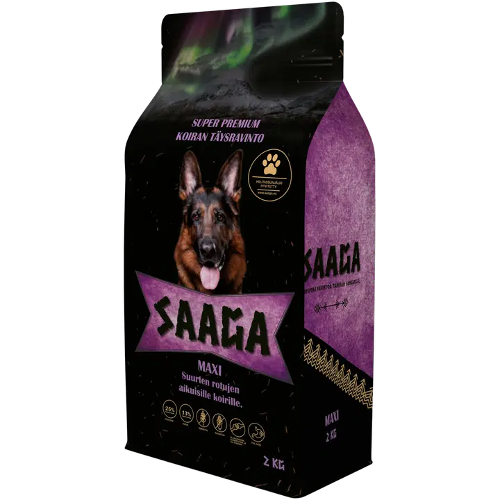 Saaga Maxi täysravinto suurten rotujen aikuisille koirille 2kg