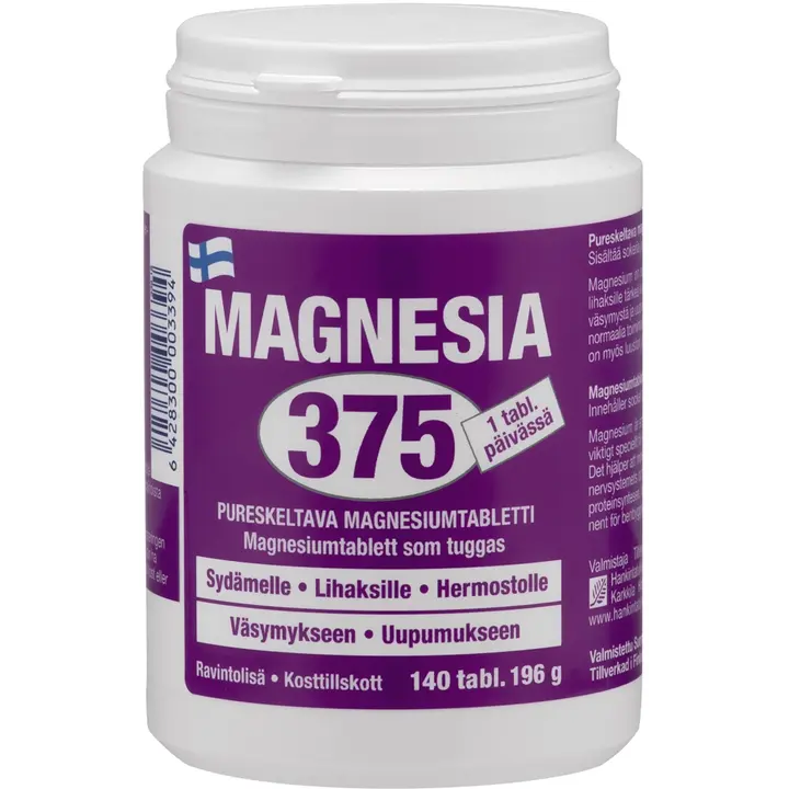 Magnesia 375 pureskeltava magnesiumtabletti 140 tabl