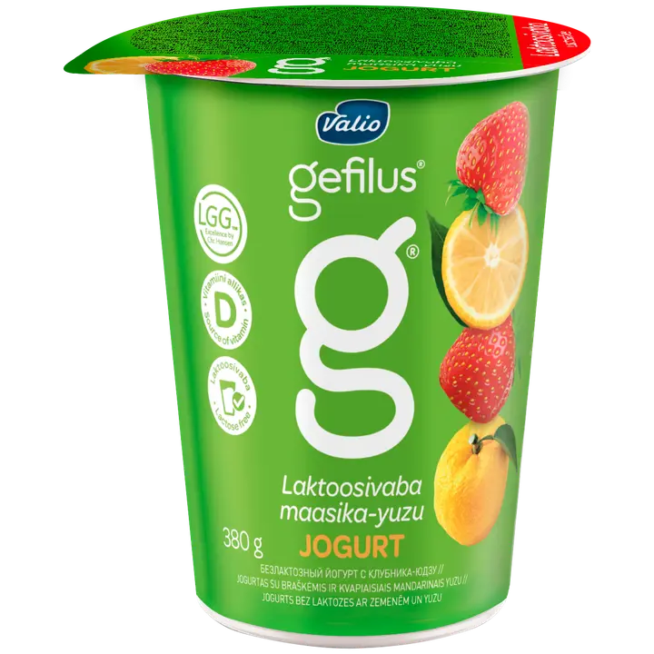 Gefilus Maasika-Yuzu jogurt, laktoosivaba, 380 g