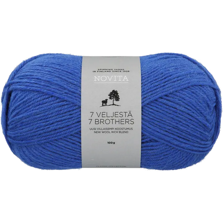 Novita lanka 7 Veljestä 100 g lobelia 136