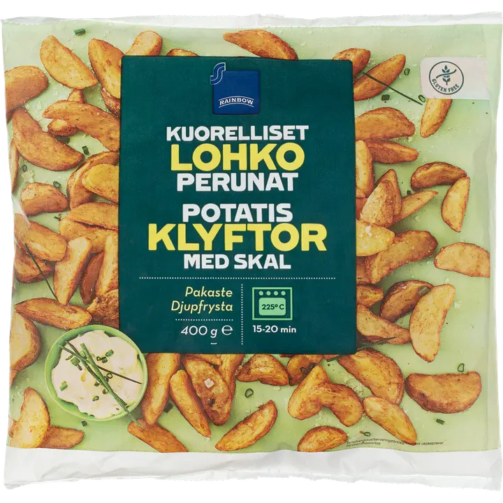 Rainbow 400g kuorelliset lohkoperunat pakaste
