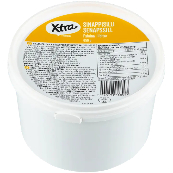 Xtra sinappisilli 650 g