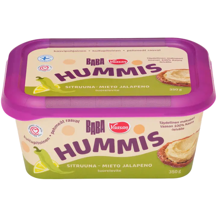 Baba HUMMIS 350G, SITRUUNA&MIETO JALAPENO