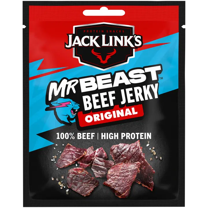 Jack Link's Beef Jerky Original, Maustettuja ja kuivattuja naudanlihasuikaleita 40g