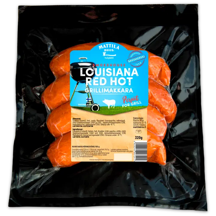 Mattila Bros. Smokehouse Louisiana Red Hot grill sausage 320g